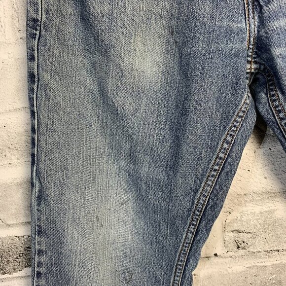 Levi's 527 Low Boot Cut Distressed Denim Jeans - Picture 12 of 16